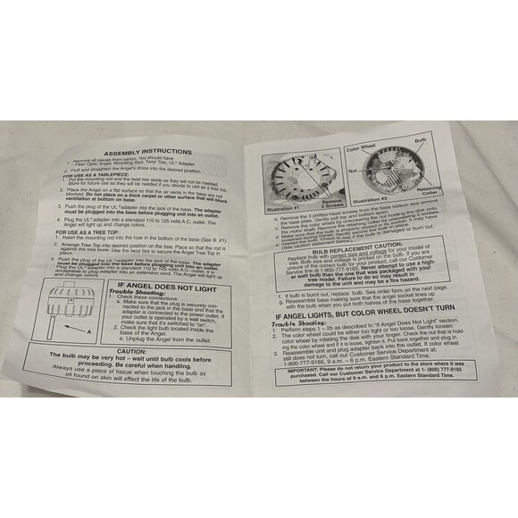 Angel Fiber Optic Tree Top Table Piece Porcelain Color Changing 14” Christmas - Picture 5 of 15